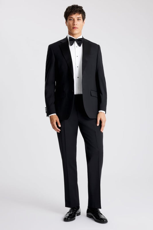 Regular Fit Black Notch Lapel Tuxedo Jacket