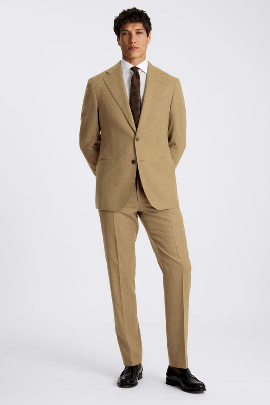 Italian Tailored Fit Gold Flannel Suit