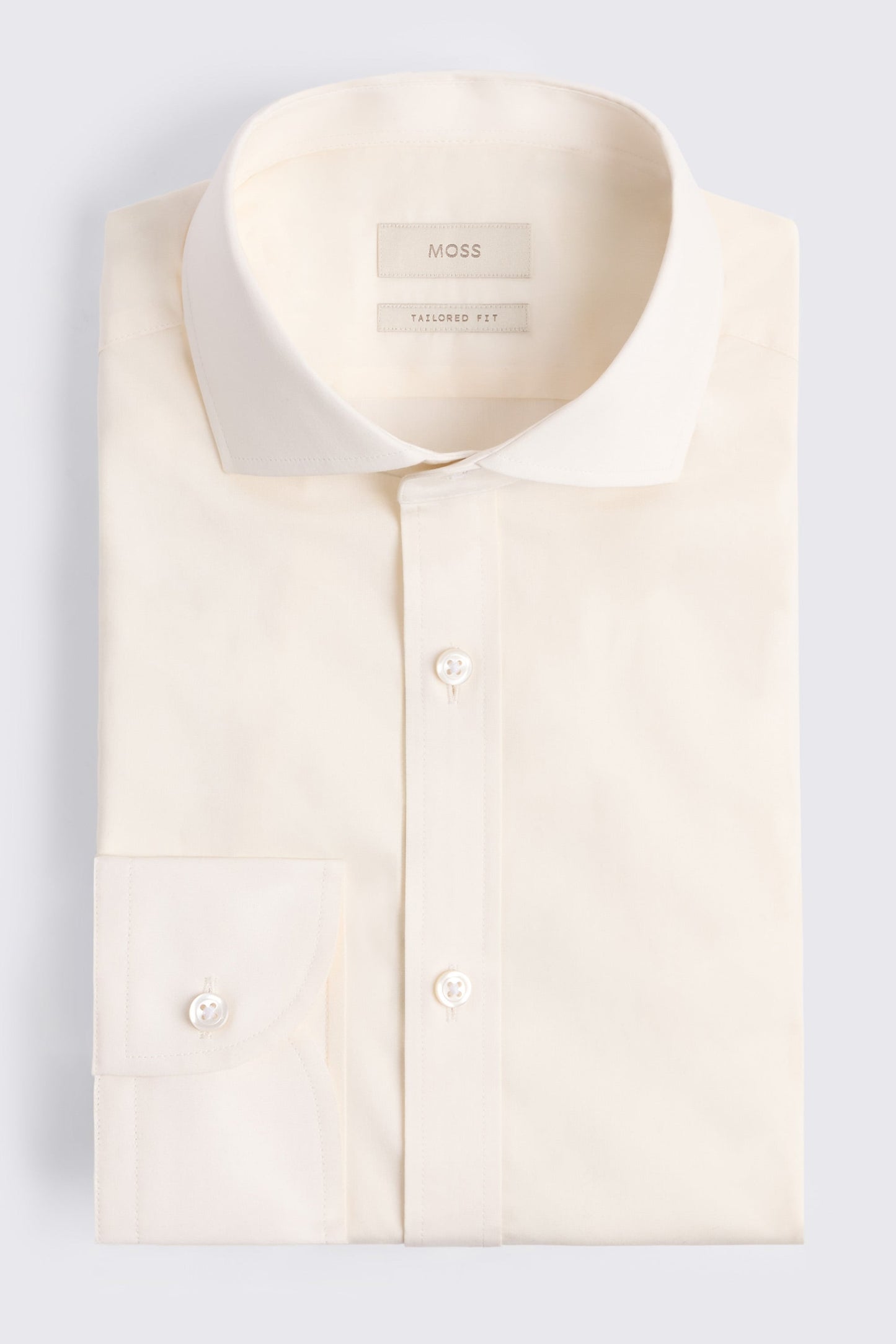 Tailored Fit Off-White Stretch Shirt