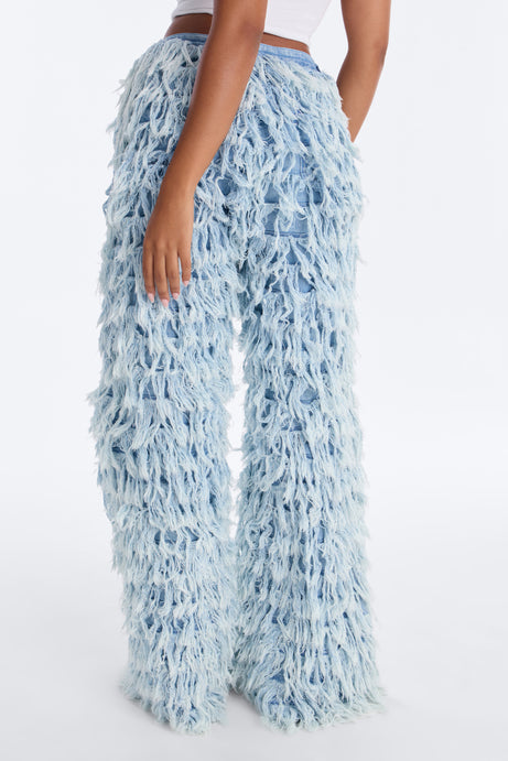 Cloud 9 Premium Fringe Wide Leg Jeans