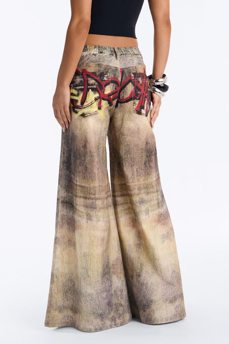 Victoria Graffiti Wide Leg Pant