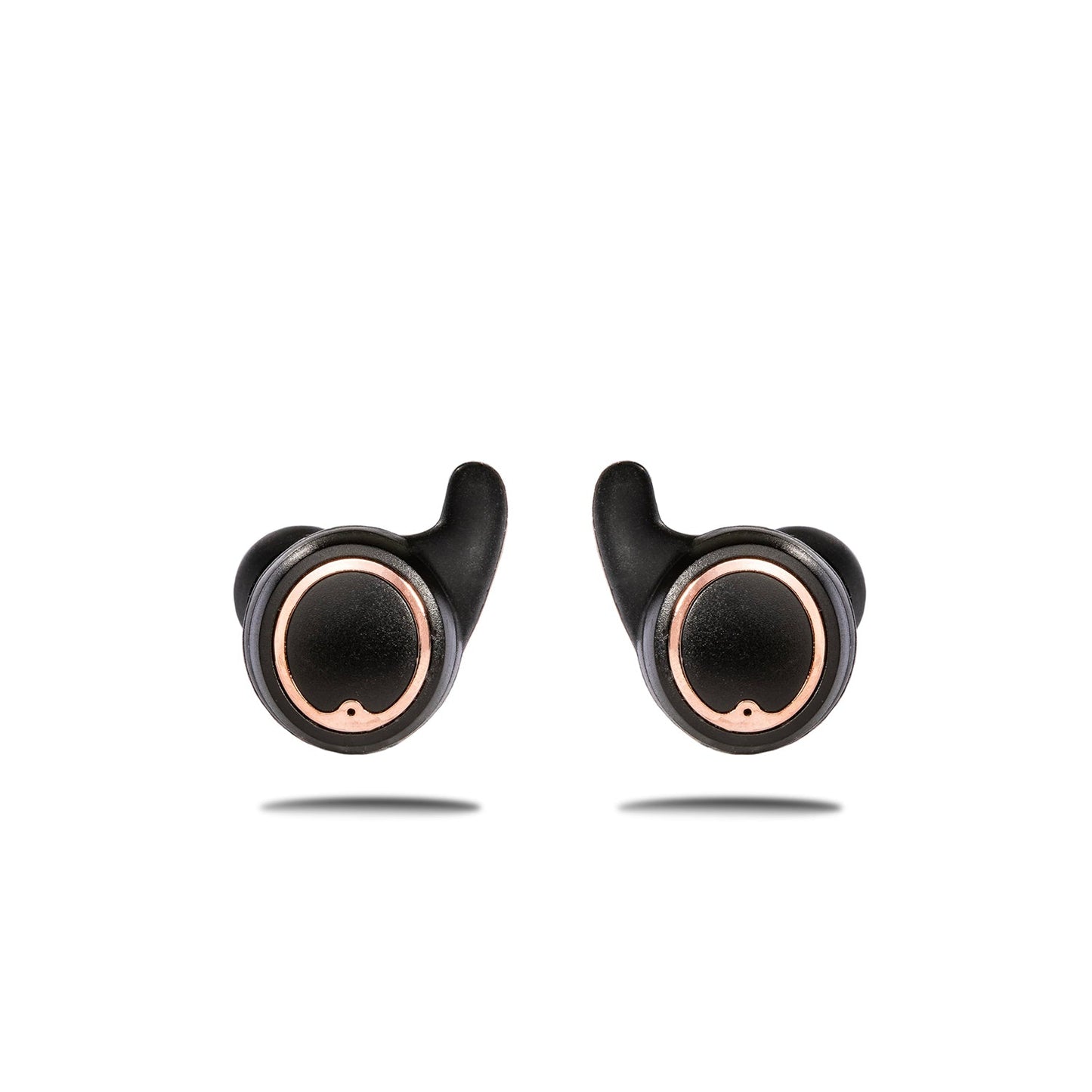 AIR Active 2.0 Matte Black Rose Gold Sport Earbuds (In Ear Wireless Headphones) - Interactive Group