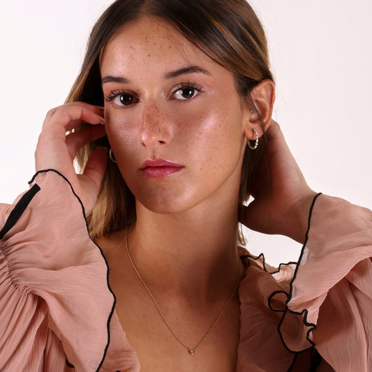 Rose | 9ct Yellow Gold 0.60ct tw Mixed Cut Lab Grown Diamond Hoop Earrings - Interactive Group