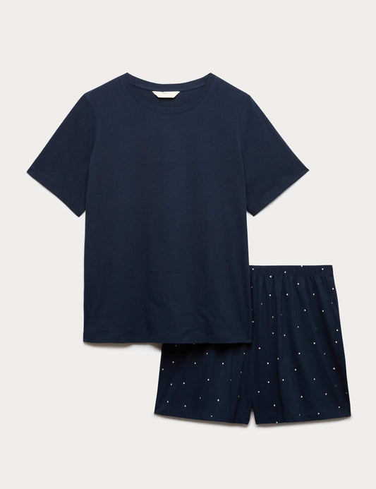 Cotton Rich Printed Shortie Set