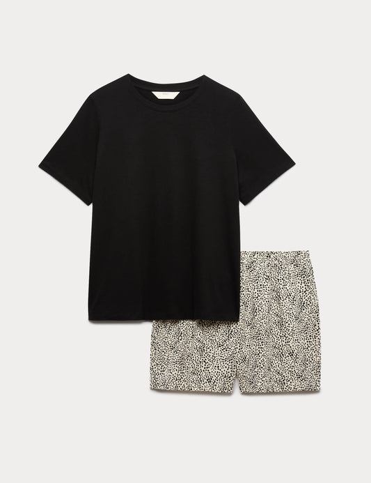 Cotton Rich Printed Shortie Set
