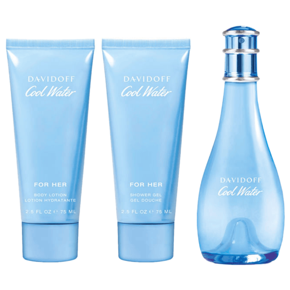 Davidoff Cool Water For Women Eau De Toilette Gift Set 100ml