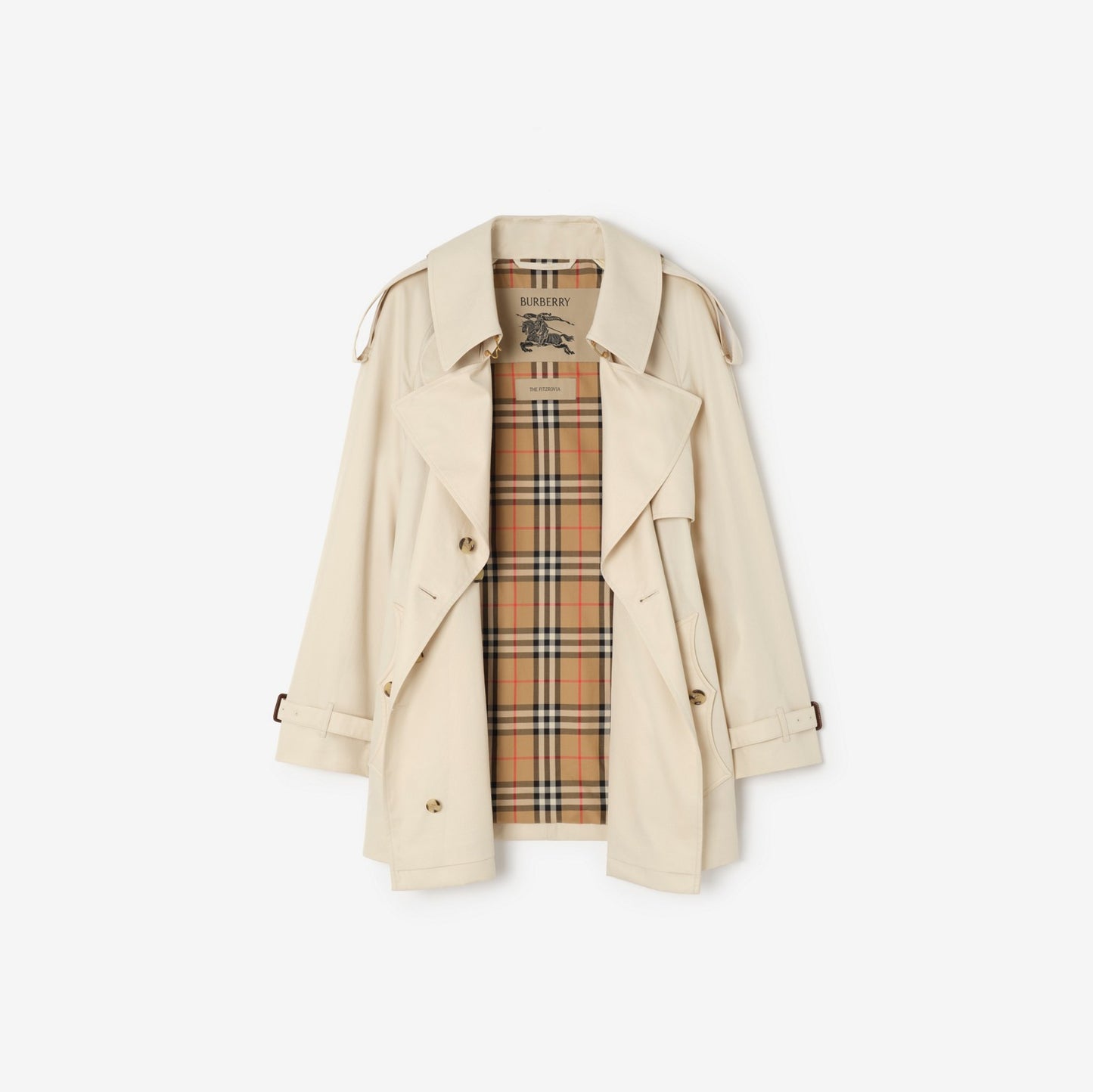 Short Tropical Gabardine Fitzrovia Trench Coat