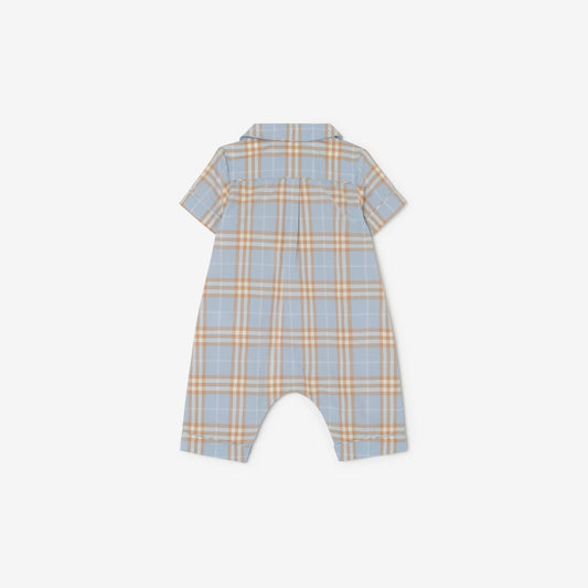 Check Cotton Playsuit