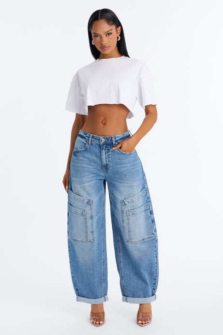 Easy To Please Baggy Cargo Jeans