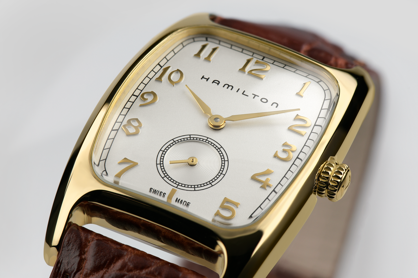 Hamilton Indiana Jones American Classic Boulton Quartz Gold White Dial