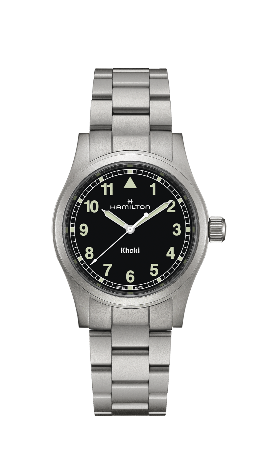 Hamilton Khaki Field Watch 38mm Quartz Black Dial Stainless Steel
