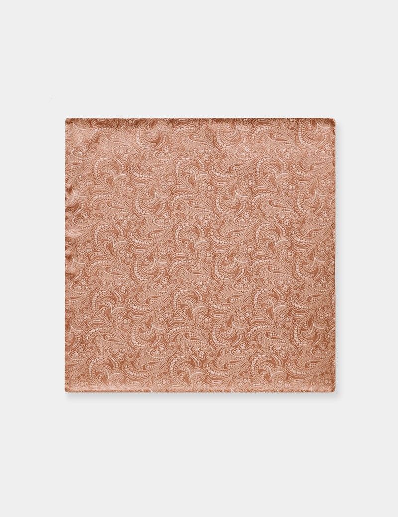 Peach Paisley Handkerchief