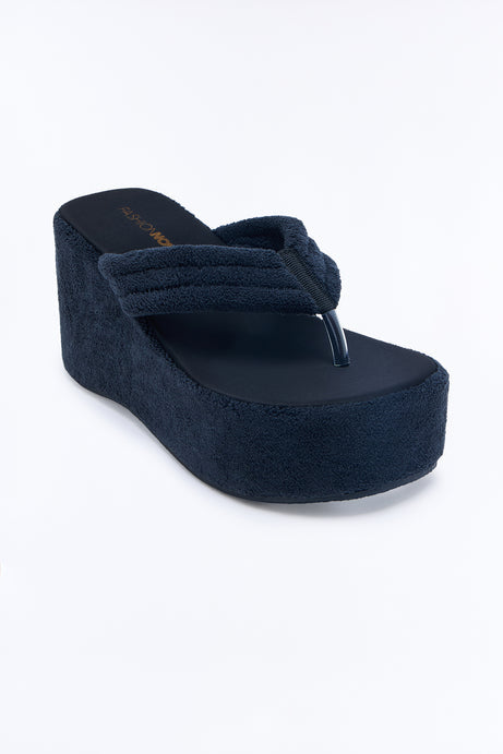 Hot Springs Terry Thong Wedges