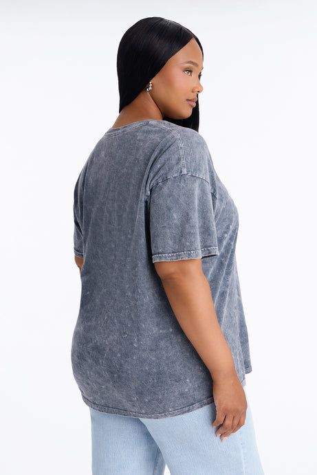 Good Vibes Only Washed Oversized Tee