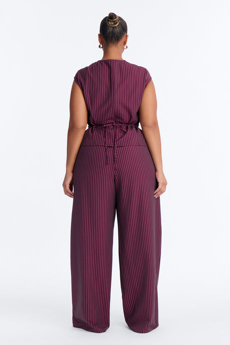 Locked In Pinstripe Pant Set