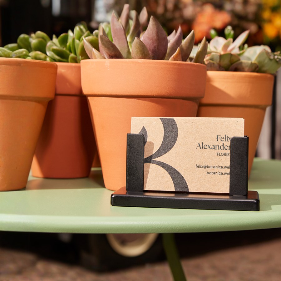 Steel Desk Business Card Holders