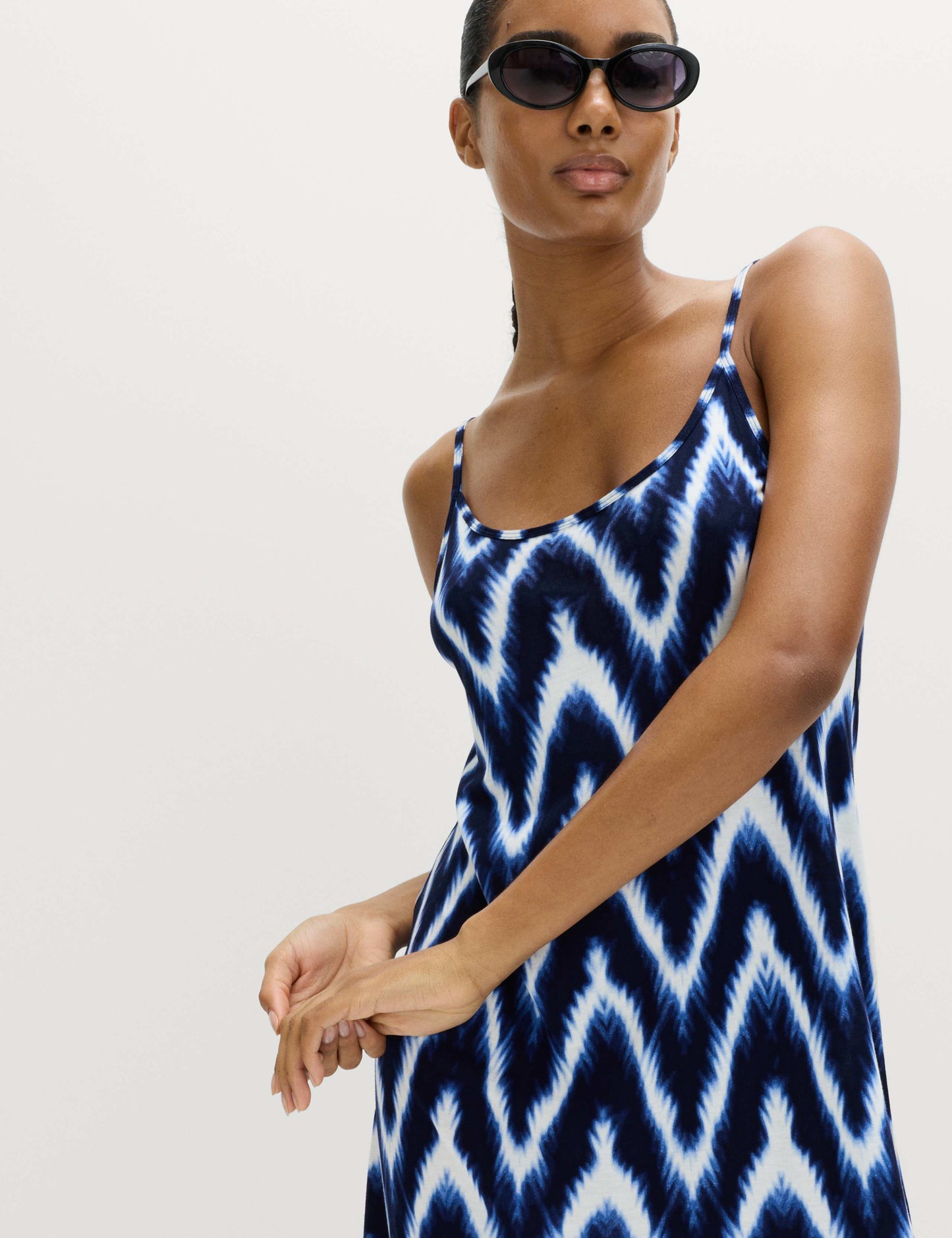 Printed Jersey Midaxi Beach Dress