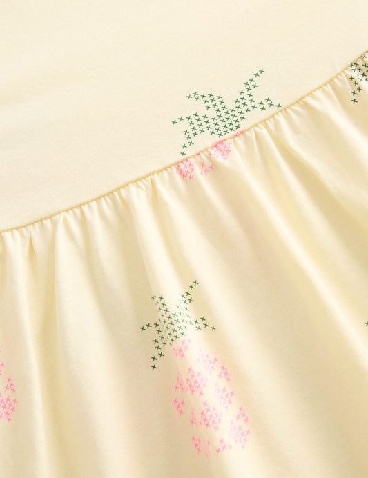 Pure Cotton Pineapple Print Dress (2-8 Yrs)
