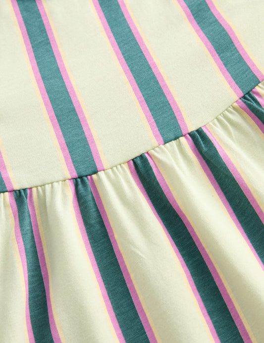 Pure Cotton Striped Sleeveless Dress (2-8 Yrs)