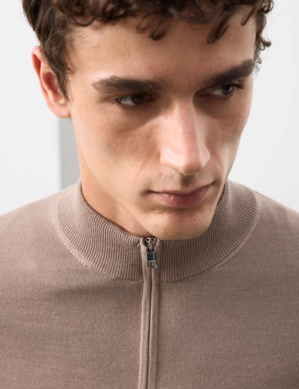 Pure Extra Fine Merino Wool Half Zip Jumper