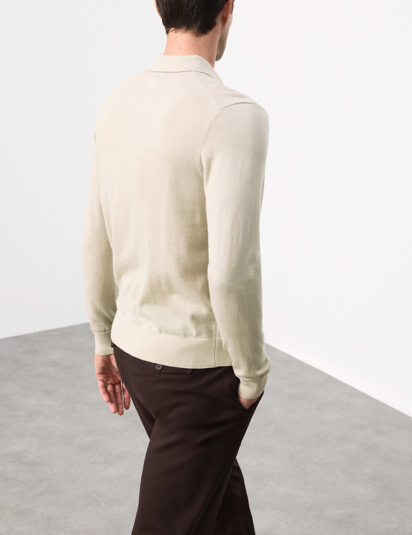 Pure Extra Fine Merino Wool Polo Shirt