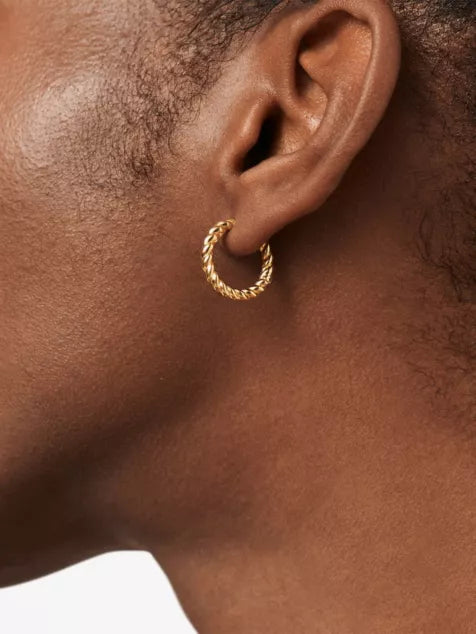 MISSOMA Twisted 18ct recycled yellow gold vermeil-plated sterling silver hoop earrings