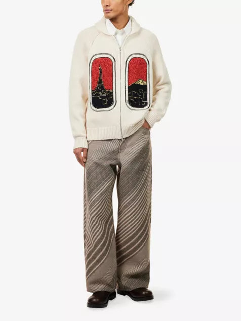 KENZO City Hooded Wool-Blend Cardigan