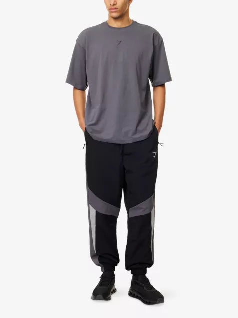 GYMSHARK Power Brand-Print Stretch-Cotton T-Shirt