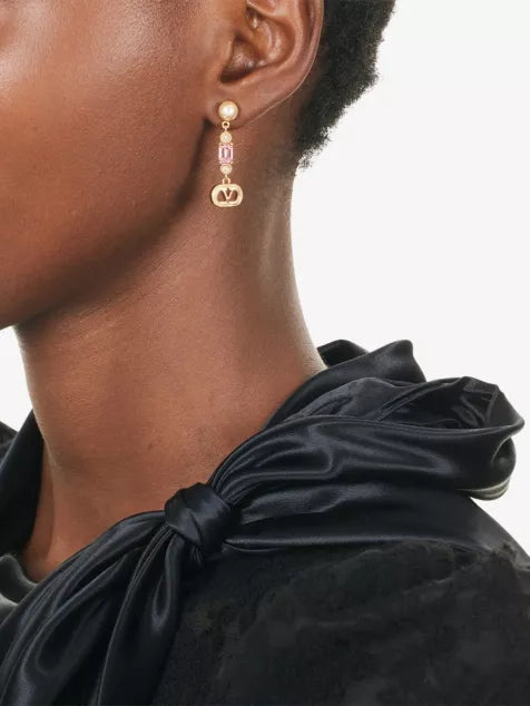 Ovalette Drop Metal Earrings