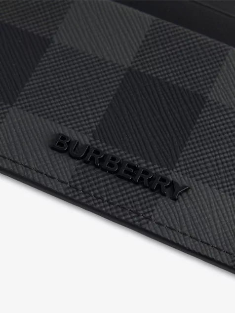 BURBERRY Tall Check Canvas And Leather Card Holder