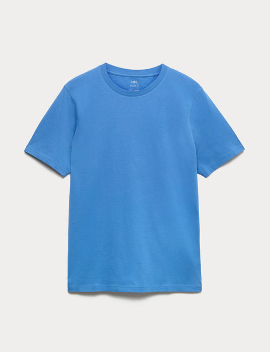 Regular Fit Pure Cotton Crew Neck T-Shirt