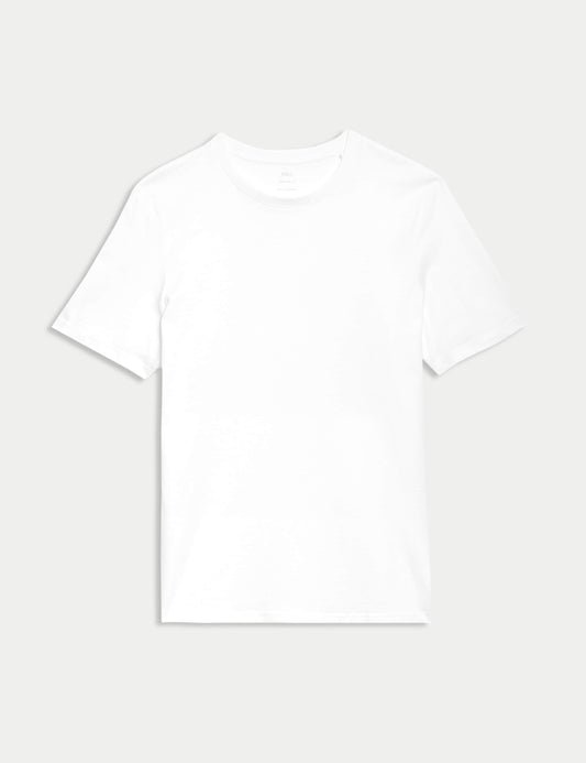 Regular Fit Pure Cotton Crew Neck T-Shirt