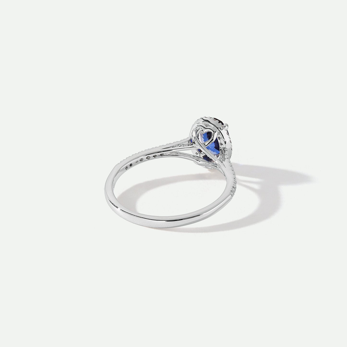 Rosalind | 9ct White Gold 0.20ct tw Lab Grown Diamond and Created Sapphire Ring - Interactive Group