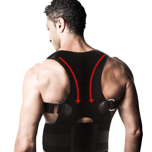 Posture Corrector Magnetic Therapy Brace Shoulder Back Support Belt - Interactive Group