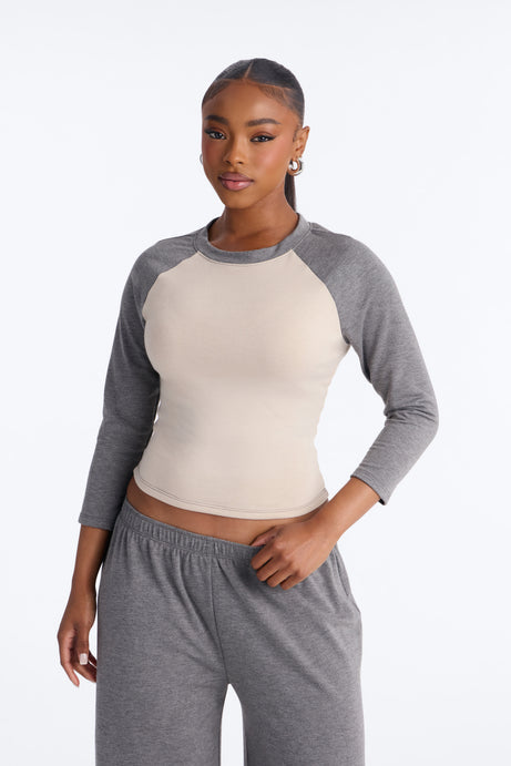 Raya 3/4 Sleeve Raglan Wide Leg Pant Set