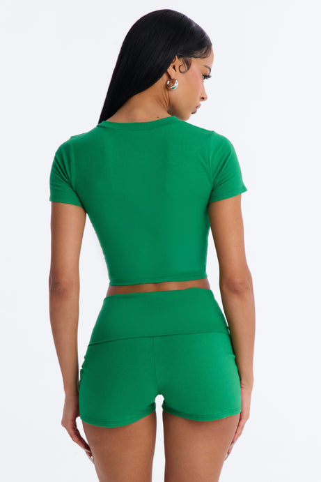 Viva Mexico Knotted Short Set - Green