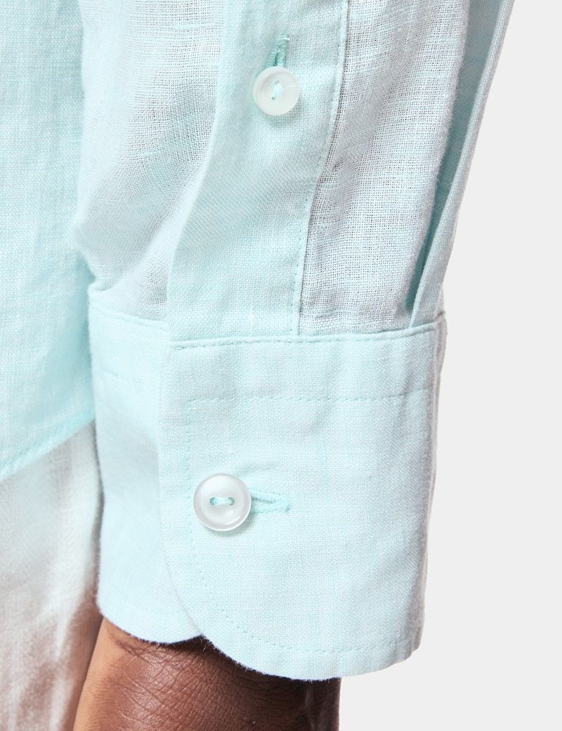 Aqua Linen Shirt
