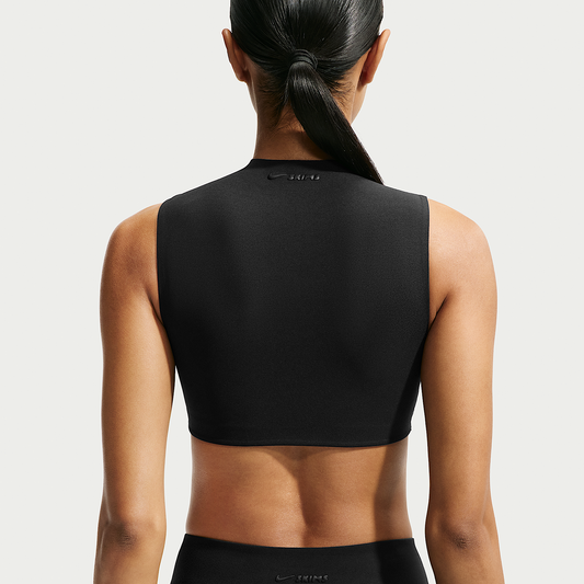 NikeSKIMS Studio Stretch Women's Light-Support Mock-Neck Sports Bra