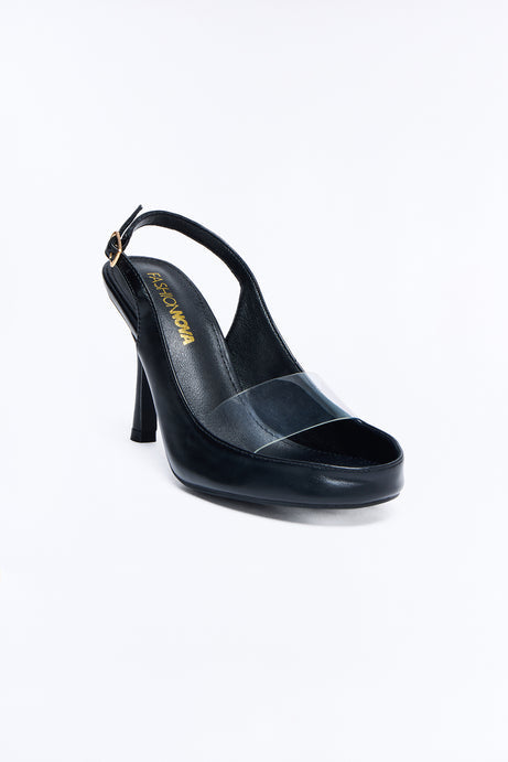 No Games Slingback Heels - Black