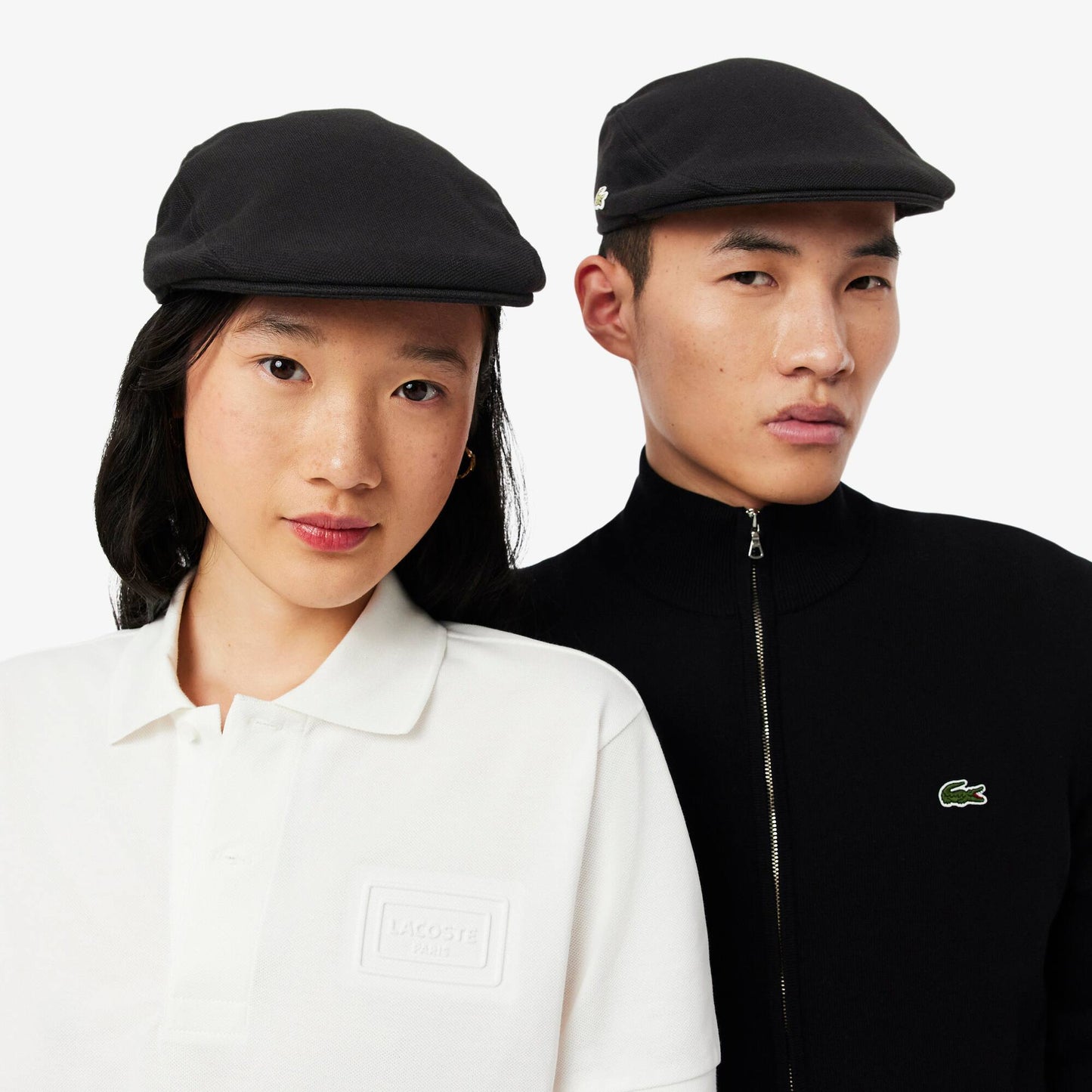 Embroidered Crocodile Petit Piqué Beret