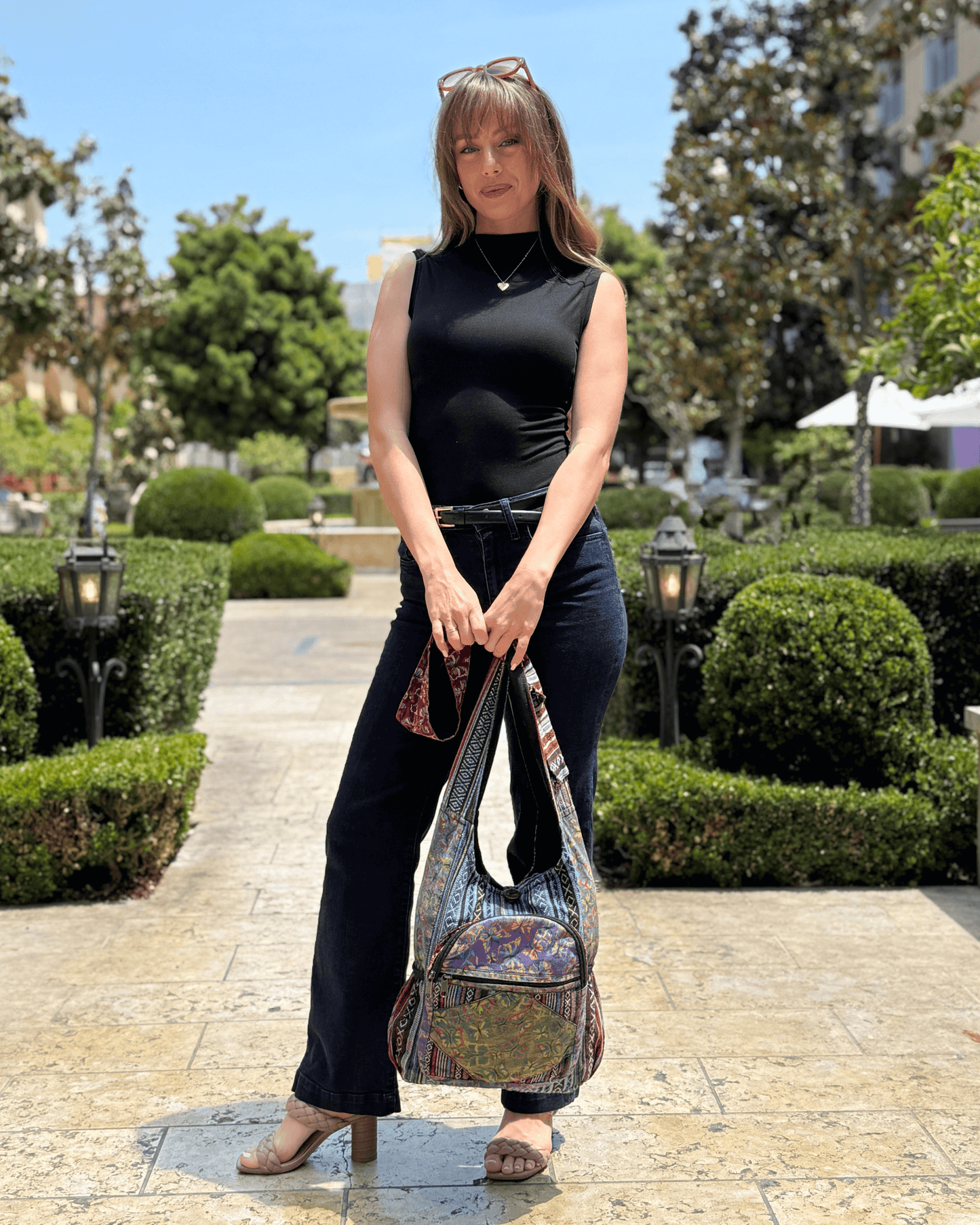 Kathmandu Collection Butterfly Design Hobo Bag - Interactive Group