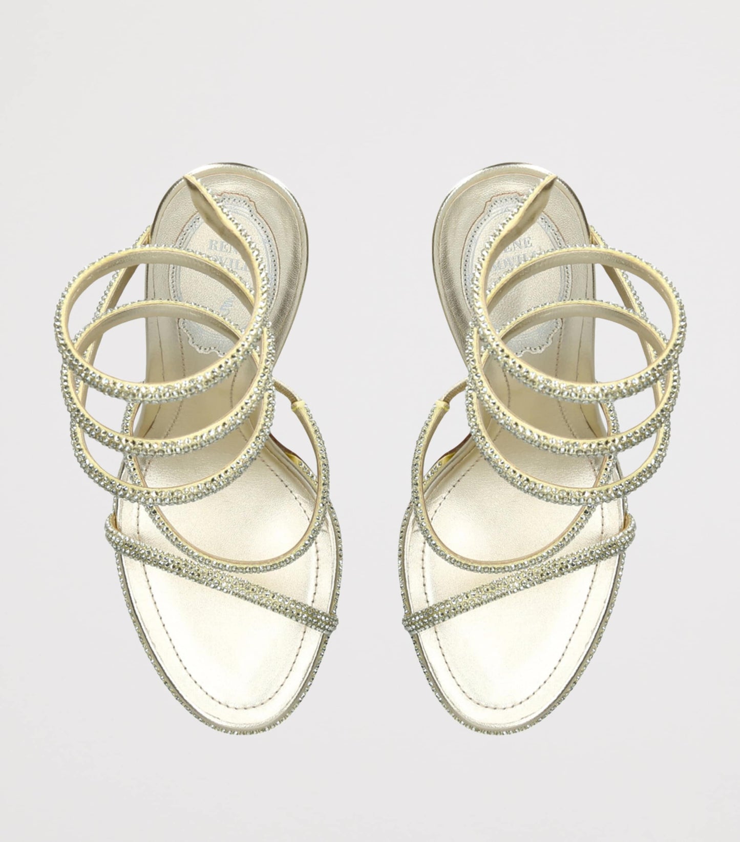 René Caovilla Embellished Cleo Heeled Sandals 105