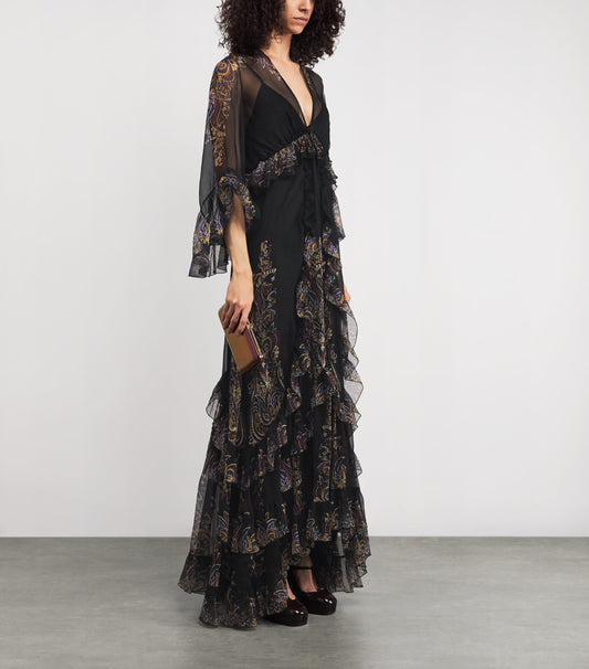 Etro Silk Paisley Maxi Dress