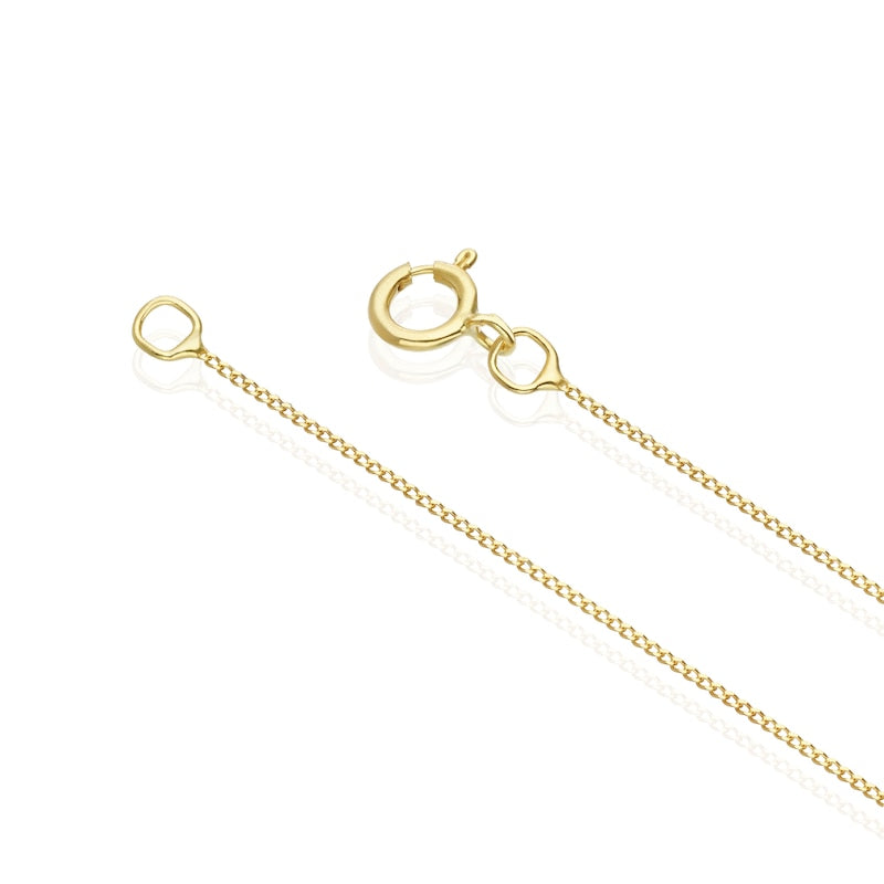 9ct Yellow Gold Diamond & Garnet Pendant Necklace