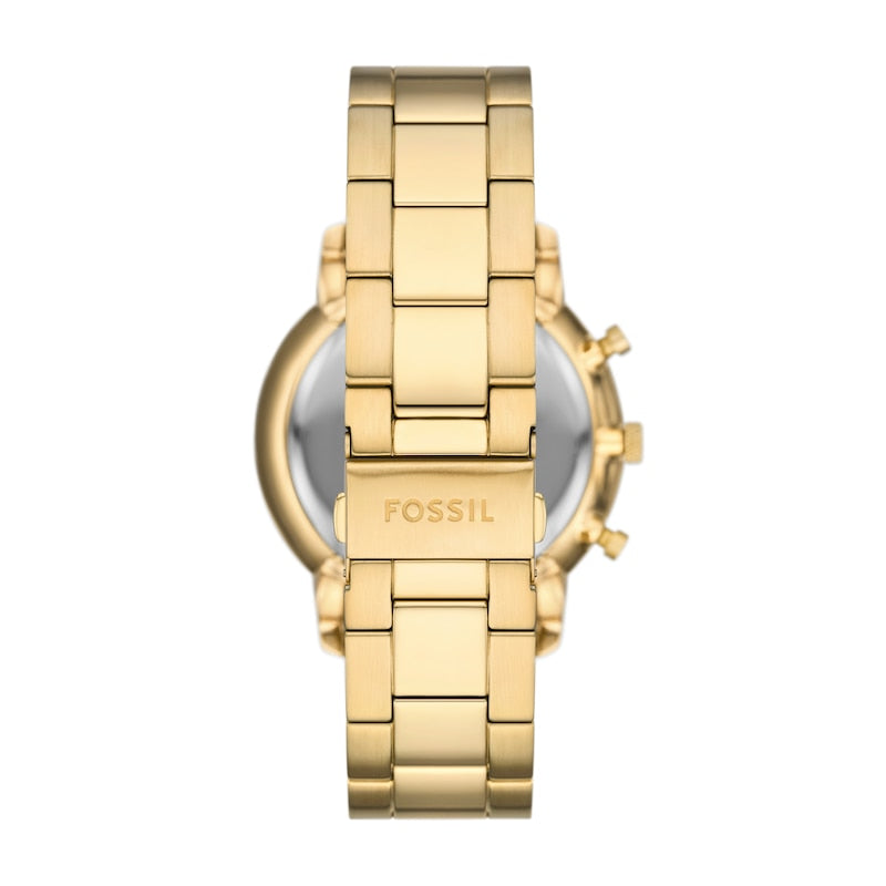 Fossil Men's Black Chronograph Dial Gold Tone Stainless Steel Watch