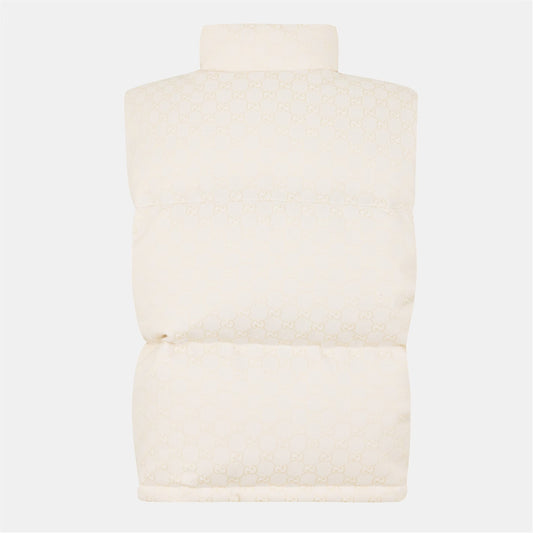 Women's Canvas Cotton Feather Down Stand Collar Gilet