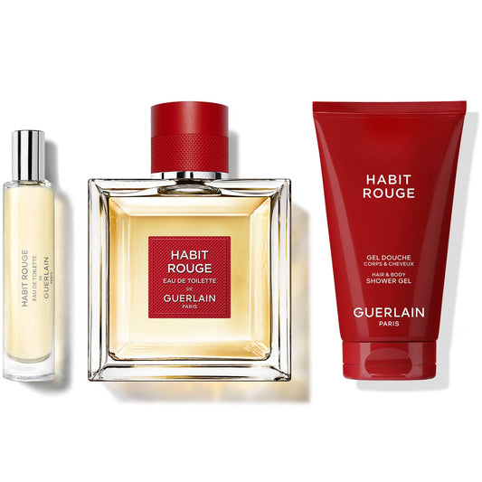 Habit Rouge de Guerlain Paris - Eau de Toilette Gift Set