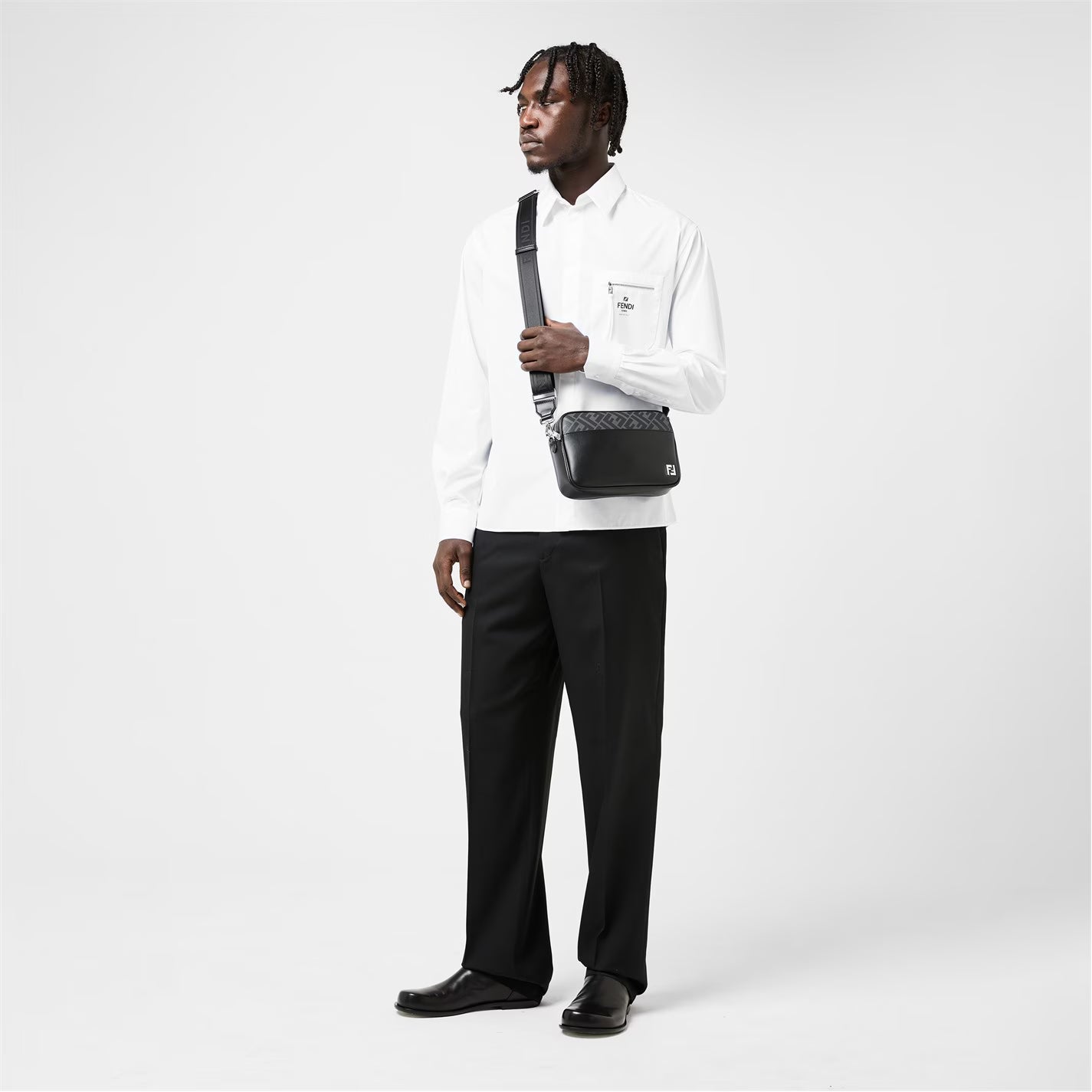 Men's Logo Long Sleeve Plain Shirt