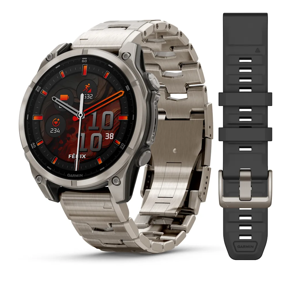 Garmin Fēnix 8 (47 mm, AMOLED Sapphire, Titanium Vented Bracelet, Premium Multisport)