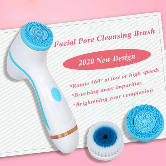 Facial Cleansing Brush Sonic Nu Face Spin Brush Set - Interactive Group